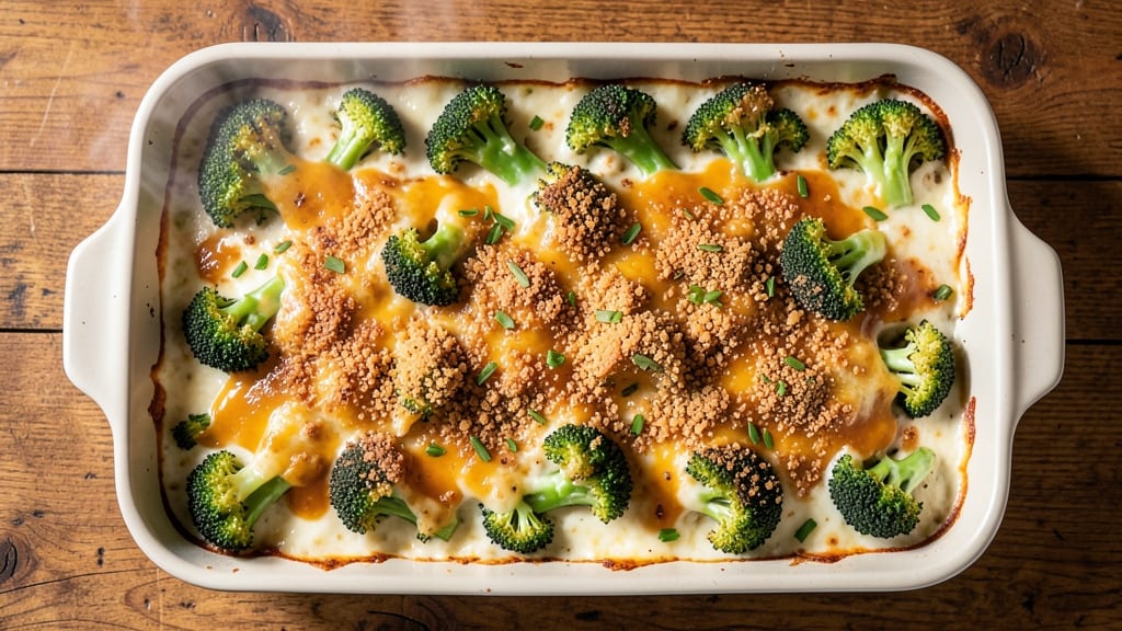 Baked Broccoli and Cheese Casserole Recipe: Golden Crust, No-Burn Bake