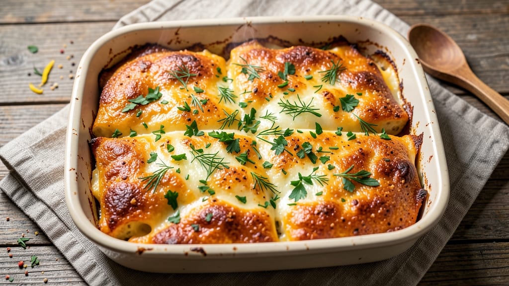 Baked Cheese Squares Recipe: Herb-Infused Crust With Melty Cheddar Rivers