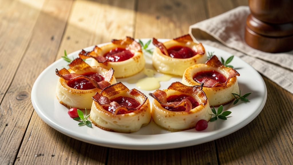 Bacon Cheese Rings with Strawberry Preserves Recipe: Sweet-Tart Breakfast Bites in 20 Minutes