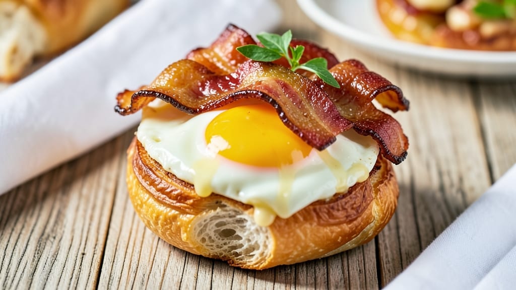 Bacon Egg and Cheese McMuffin Recipe: Crispy Croissant Layers With Runny Yolk Magic