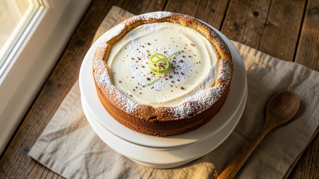 Baked Cream Cheese Cake Recipe: Golden Crust, No-Bake Cheesecake Center