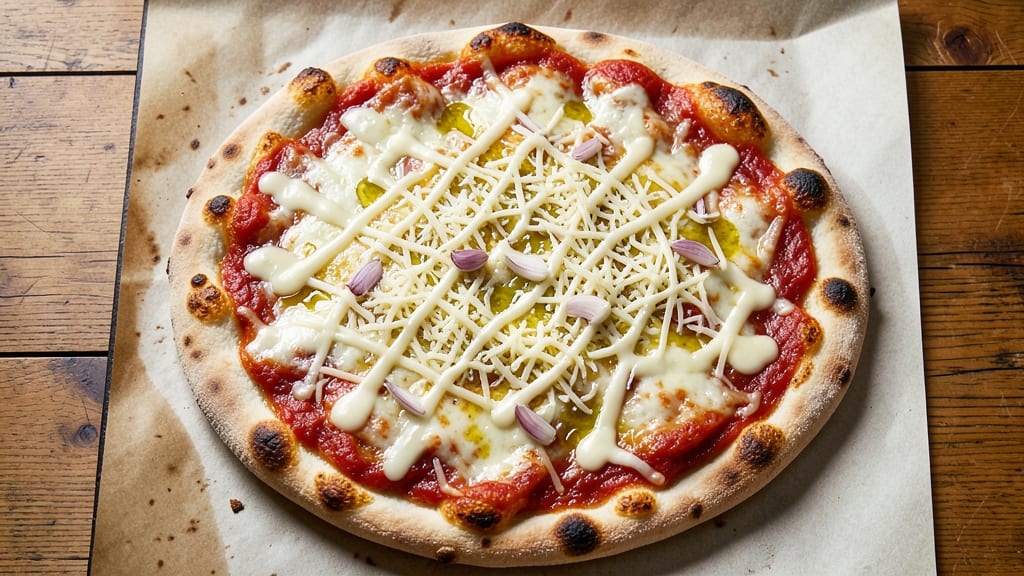 Asiago Cheese Pizza Recipe: Melty Golden Bubble Crust Topping