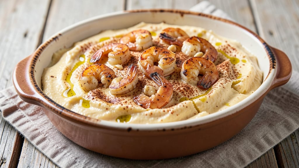 Baked Shrimp Dip With Cream Cheese Recipe: Smoky Garlic Crunch Over Melty Seafood
