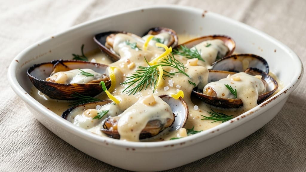 Baked Mussels With Cream Cheese Recipe: Briny Sweetness and Melty Crispy Top