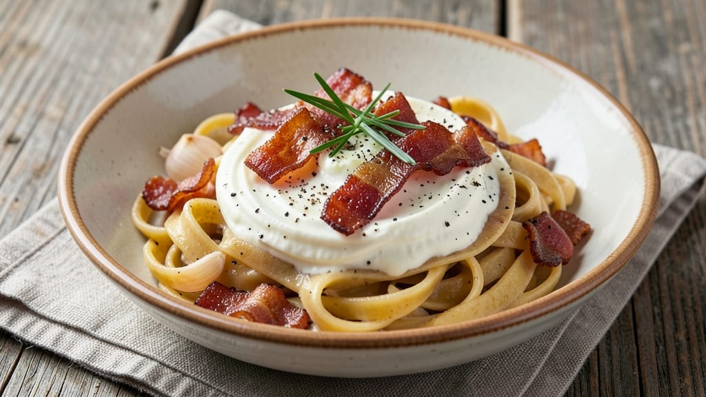 Bacon Cream Cheese Pasta Recipe: Crispy Bacon Bites in Rich Velvety Sauce