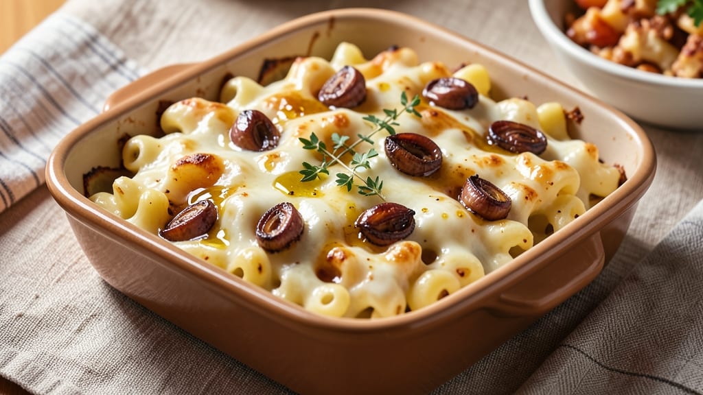 Baked Garlic Mac and Cheese Recipe: Golden Crisp Top and Creamy Pull