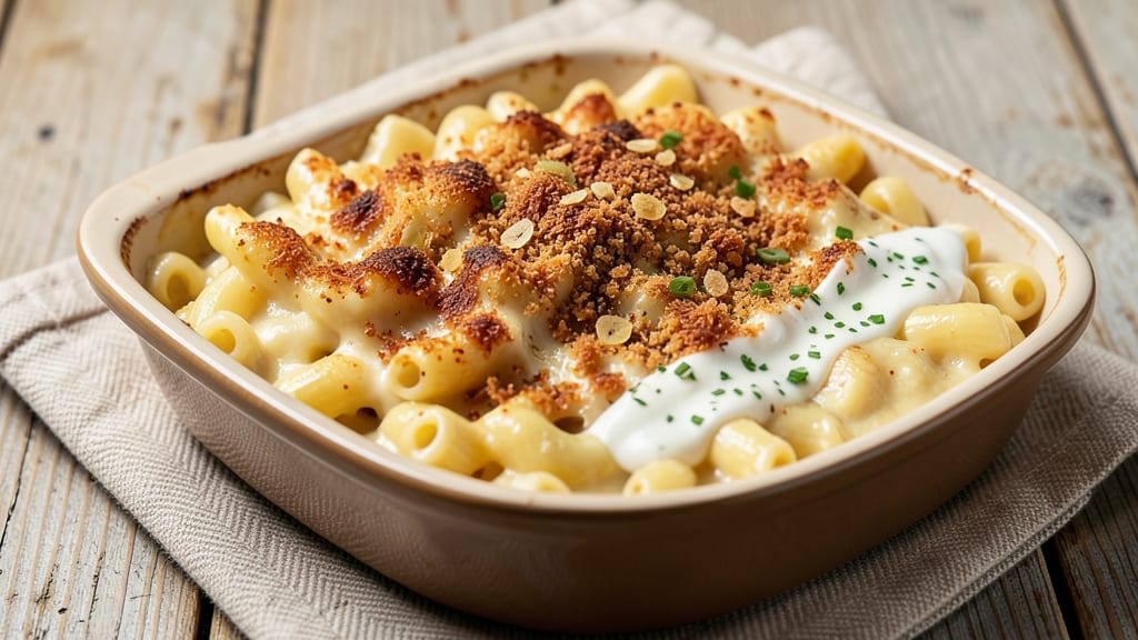 Baked Macaroni and Cheese Custard Recipe: Velvety Silky Texture With Crispy Breadcrumb Crown