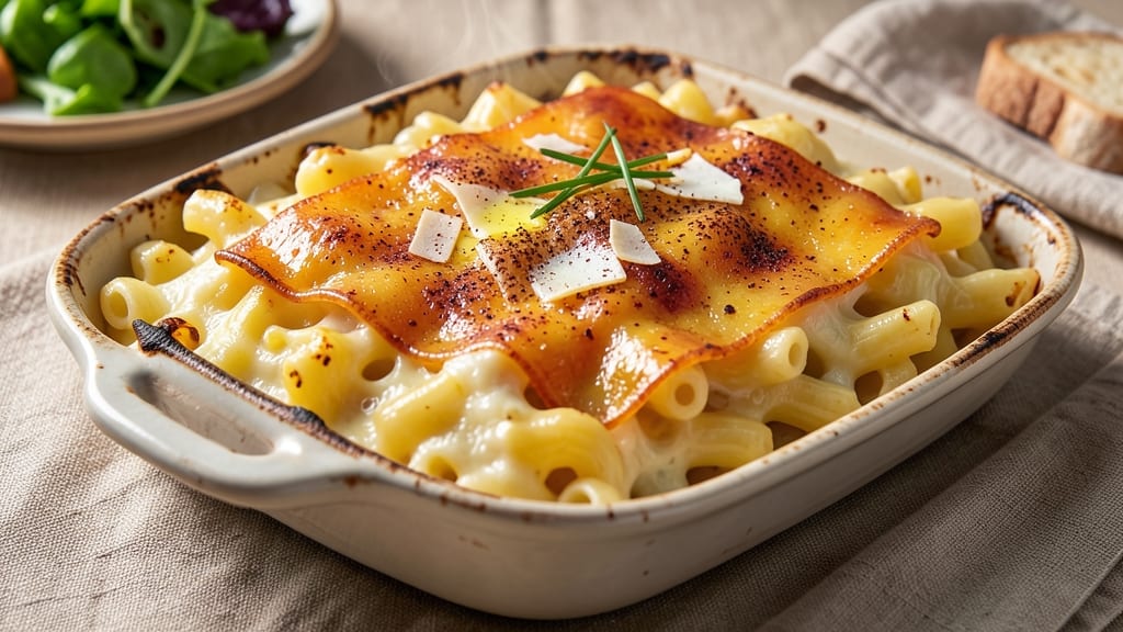 Baked Mac and Cheese Recipe with American Cheese: Crispy Top Meets Melty, Stretchy Strands