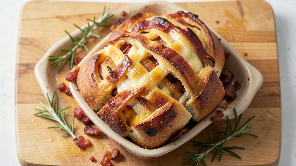 Bacon and Cheese Pull-Apart Bread Recipe: Crispy Crust, Gooey Cheese, Crunchy Bacon Layers