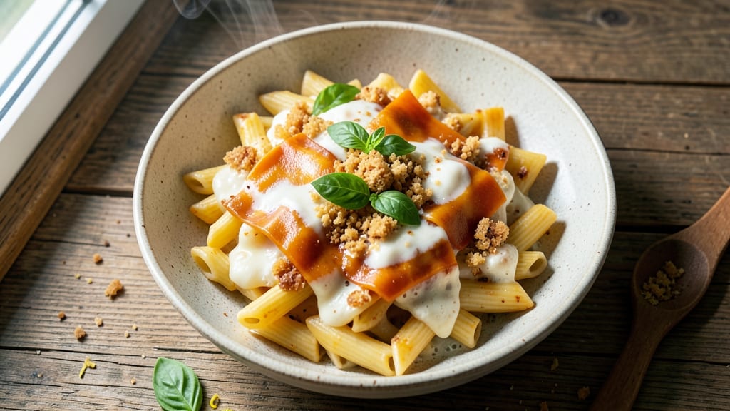 Baked Penne With Cheese Recipe: Cheesy Crispy Bites in One Pan