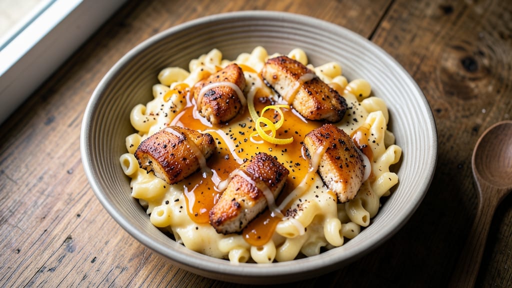Applebee's Honey Chicken Mac and Cheese Recipe: Crispy Breaded Chicken Over Gooey Cheese Rivers