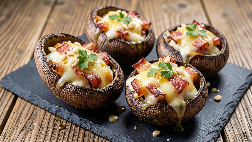 Bacon and Cheese Stuffed Mushrooms Recipe: Crispy-Crusted Bites With Smoky Pull-Apart Magic