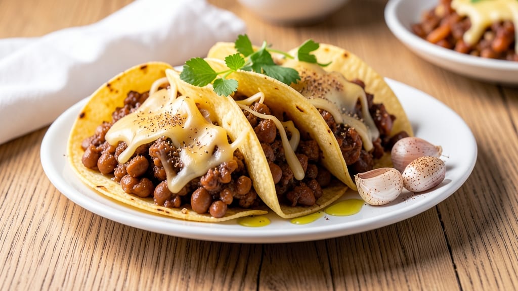 Bean and Cheese Breakfast Tacos Recipe: Crispy Tortillas With Melted Queso Magic