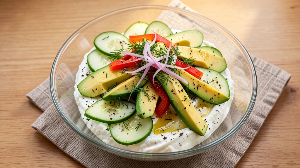 Avocado Cucumber Cottage Cheese Salad Recipe: Bright Green Crunch Meets Creamy Tang