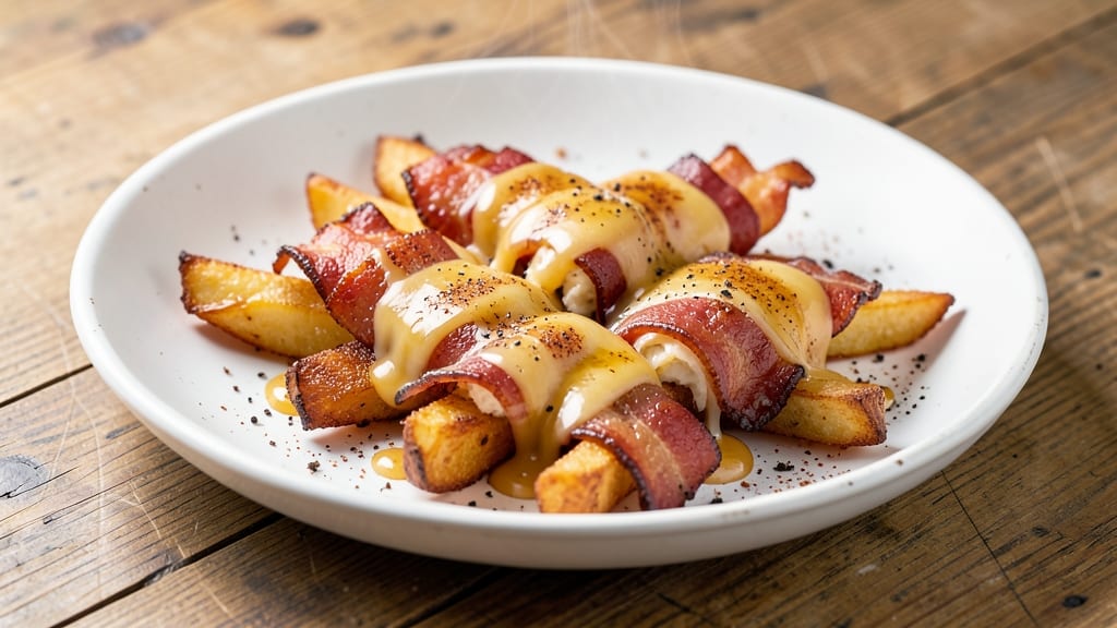 Bacon-Wrapped Cheese Fries Recipe: Smoky Crispy Edges Meet Melty Cheese Rivers