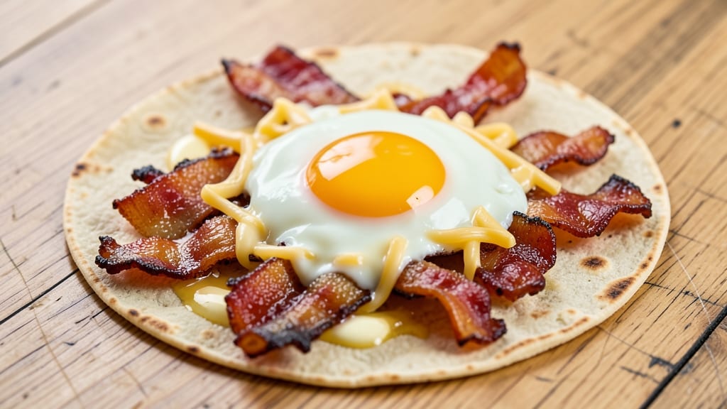 Bacon Egg and Cheese Tacos Recipe: Crispy Tortillas With Runny Yolk Magic