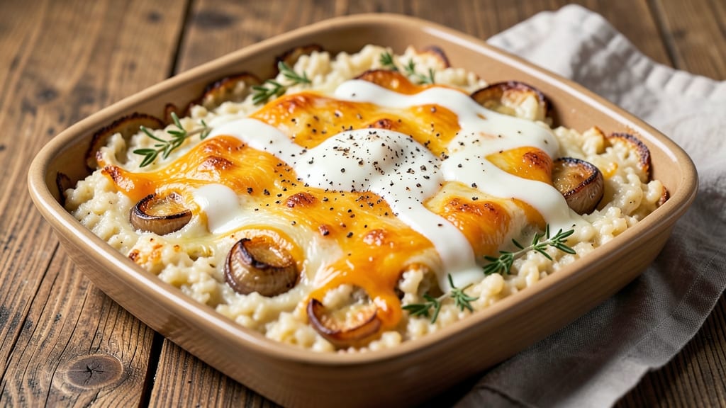 Baked Garlic Cheese Grits Recipe: Crispy Top, Creamy Core Magic