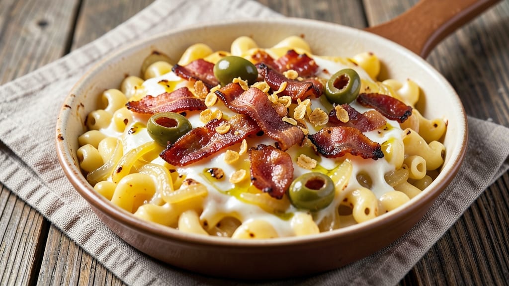 Bacon Pimento Mac and Cheese Recipe: Smoky-Sweet Crunch With Melty Cheese Rivers
