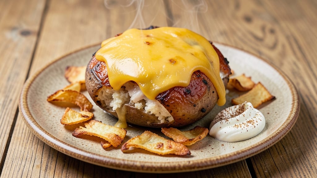 Baked Potato Chicken Cheese Recipe: Triple-Layered Comfort with Crispy Crust